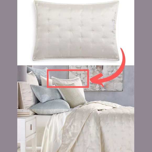 NEW [ 1 King ] Quilted Pillow Sham for Hudson Park‎ Nouveau White - Picture 11 of 12